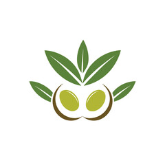 vector illustration of green olives