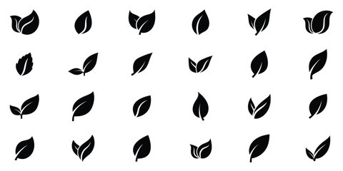 Set of leaf icons