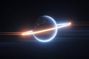 Planetary ring system in space