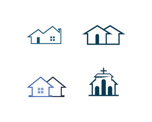 Real estate and home buildings logo icons template