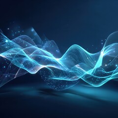 Fototapeta premium Abstract blue wave design