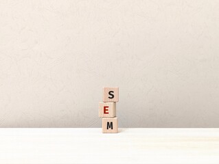 letters SEM concept of Search Engine Marketing. business finance,, technology.