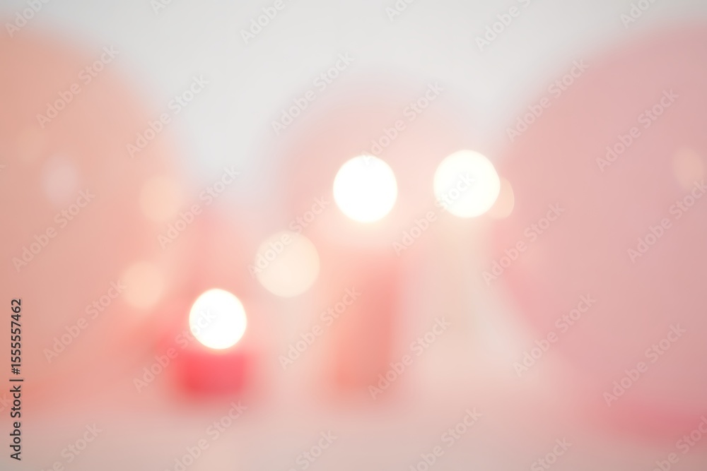 Aufkleber dreamy pastel abstract featuring soft pink balloons and bokeh lights, creating a gentle and festive 