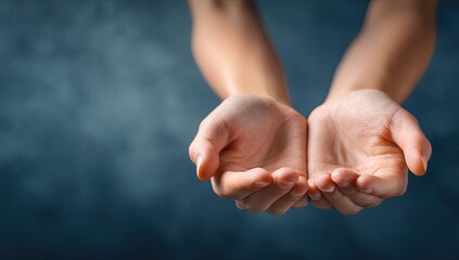 Open hands outstretched