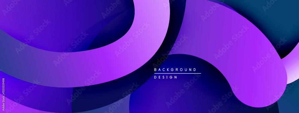 Poster abstract fluid shapes, purple hues dominate design. gradient transitions create depth, modern aesthe