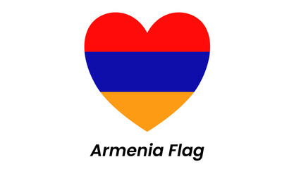 Flat icon of Armenia flag with red, blue, and orange horizontal stripes. Clean and modern vector design.