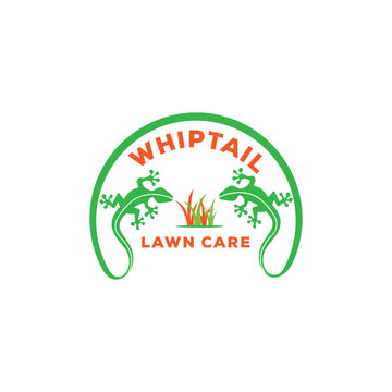Fresh and dynamic Whiptail Lawn Care logo design symbolizing growth, precision, and a lush landscape. Perfect for lawn maintenance, landscaping services, and garden care businesses.
