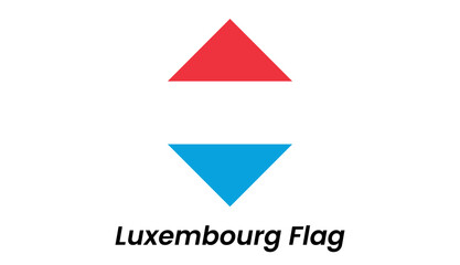 Luxembourg flag icon with horizontal light blue, white, and red stripes in flat minimalist style.