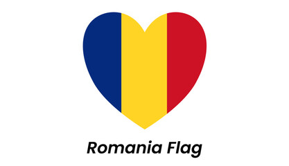 Fototapeta premium Romania flag icon with vertical blue, yellow, and red stripes in a minimalist flat style