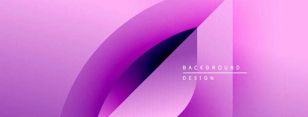 Abstract purple background. Overlapping shapes create dynamic flow, modern design elements present. Minimalist aesthetic.