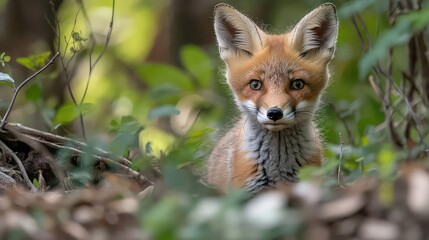 Red Fox Isolated, Wild Animal, Forest Creature, Nature Photography, or Wildlife Concepts for Forest, Animals, or Environmental Themes