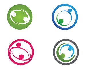 family care love logo and symbols template