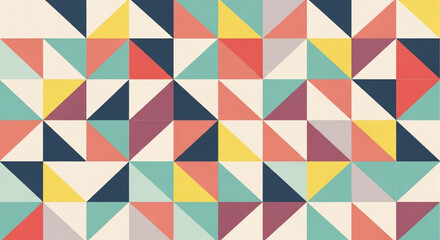 Fototapeta premium An abstract seamless geometric colorful pattern background with copy space