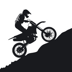Fototapeta premium motocross rider silhouette