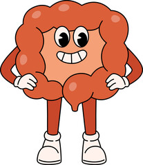 Retro Intestine Character

