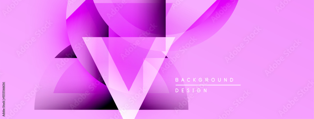 Aufkleber abstract purple design features geometric shapes, gradients, flowing lines. modern background suitab
