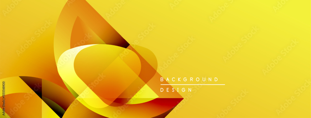 Poster abstract yellow design features flowing shapes, gradients. modern background perfect for presentatio