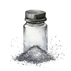 Dust Filter, watercolor illustration vector, isolated on a white background.