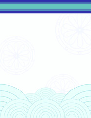 한국 전통 문양 그래픽 배경 일러스트