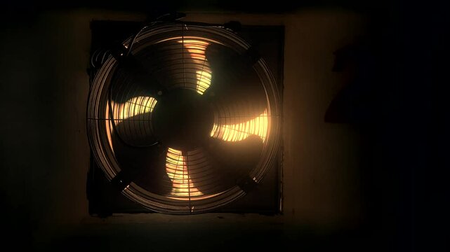 Interior view air duct ventilation system of building floor