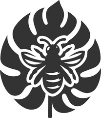 A bee insect black vector illustration silhouette drawing