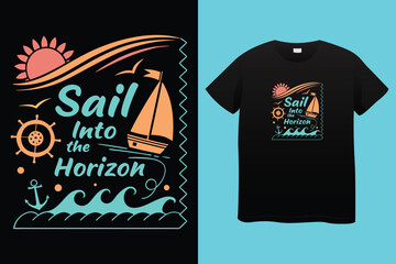 Boating T-Shirt Design – Nautical Vibes, Sailing Lifestyle, and Ocean Adventure Graphic Tee


