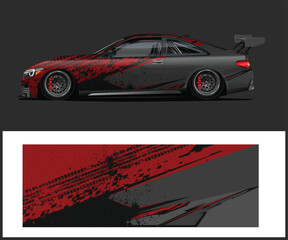 Aggressive Racing Car Wrap Design Template Sporty car