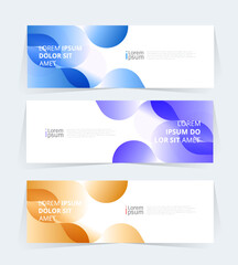 Geometric banner design with Vector presentation template.