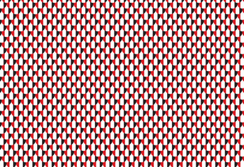Seamless three tone geometric scale pattern in 90s red, white, black. Perfect for retro designs, digital backgrounds, or modern textiles. Retro background fabric. Vintage color geometric texture