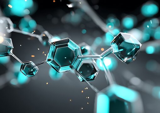Abstract 3D molecular structure