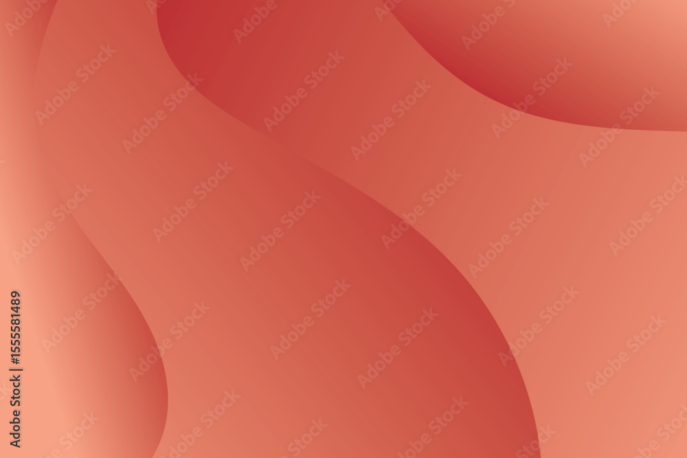 Poster abstract coral background with smooth gradient curves and subtle light reflections