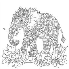Ornate elephant design