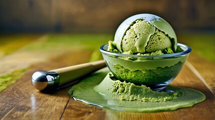 green ice cream matcha