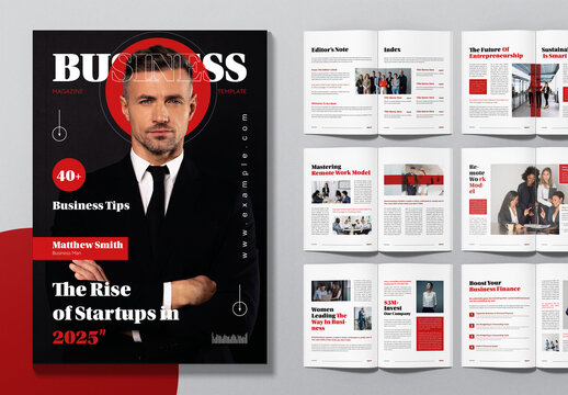 Business Magazine Template Layout
