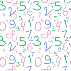 Abstract number seamless pattern design