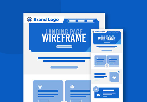 Landing Page Wireframe Layout Design
