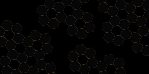 Abstract technology background with hexagons. modern geometric hexagon shape Poster, wallpaper, Landing page. geometric hexagonal, triangle, shape. Vector illustration. can be used in cover design.
