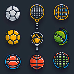 sports icons set