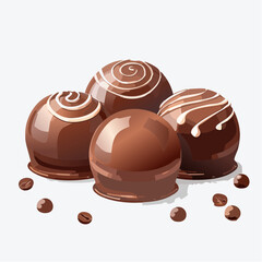 Obraz premium Delicious Chocolate Truffles Gourmet Chocolate Candy