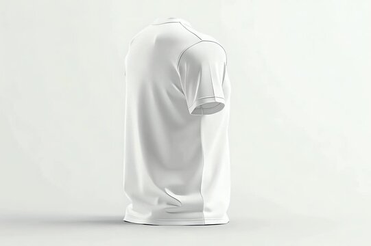 A mockup video of a white T shirt with an isolated background 
