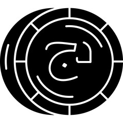 Algerian Dinar Coin Icon