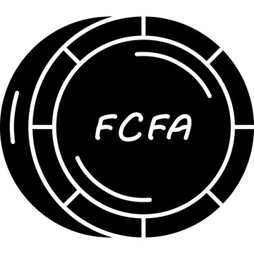 West African CFA franc Coin Icon