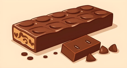 Chocolate bar, Chocolate piece, Candy bar, Sweet snack, Chocolate chunk, Milk chocolate, Dark chocolate, Chocolate block, Cocoa bar, Chocolate squares, Chocolate bites, Chocolate bar vector, Chocolate