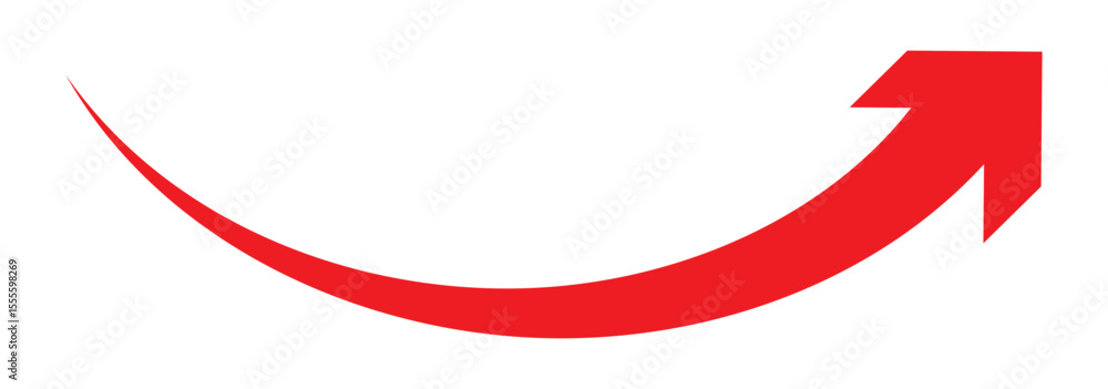 Poster blue curve arrow icon on transparent background. flat style. arrow icon for your web site design, lo