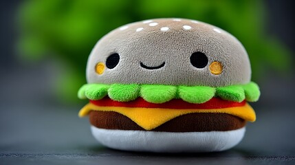 Stuffed hamburger toy