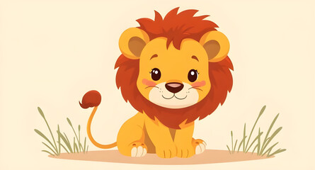 smiling lion, funny lion, friendly lion, animated lion, lion vector, lion drawing, lion face, lion character, safari animal, lion illustration, happy lion, king of the jungle, adorable lion, lion with
