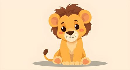 baby lion, lion cub, jungle animal, wild animal cartoon, smiling lion, funny lion, friendly lion, animated lion, lion vector, lion drawing, lion face, lion character, safari animal, lion illustration,