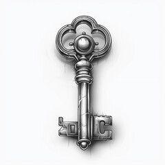 key isolated on white background
