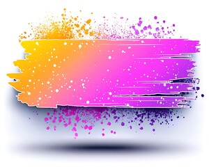 Abstract paint stroke banner