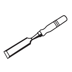 Chisel silhouette image on white background